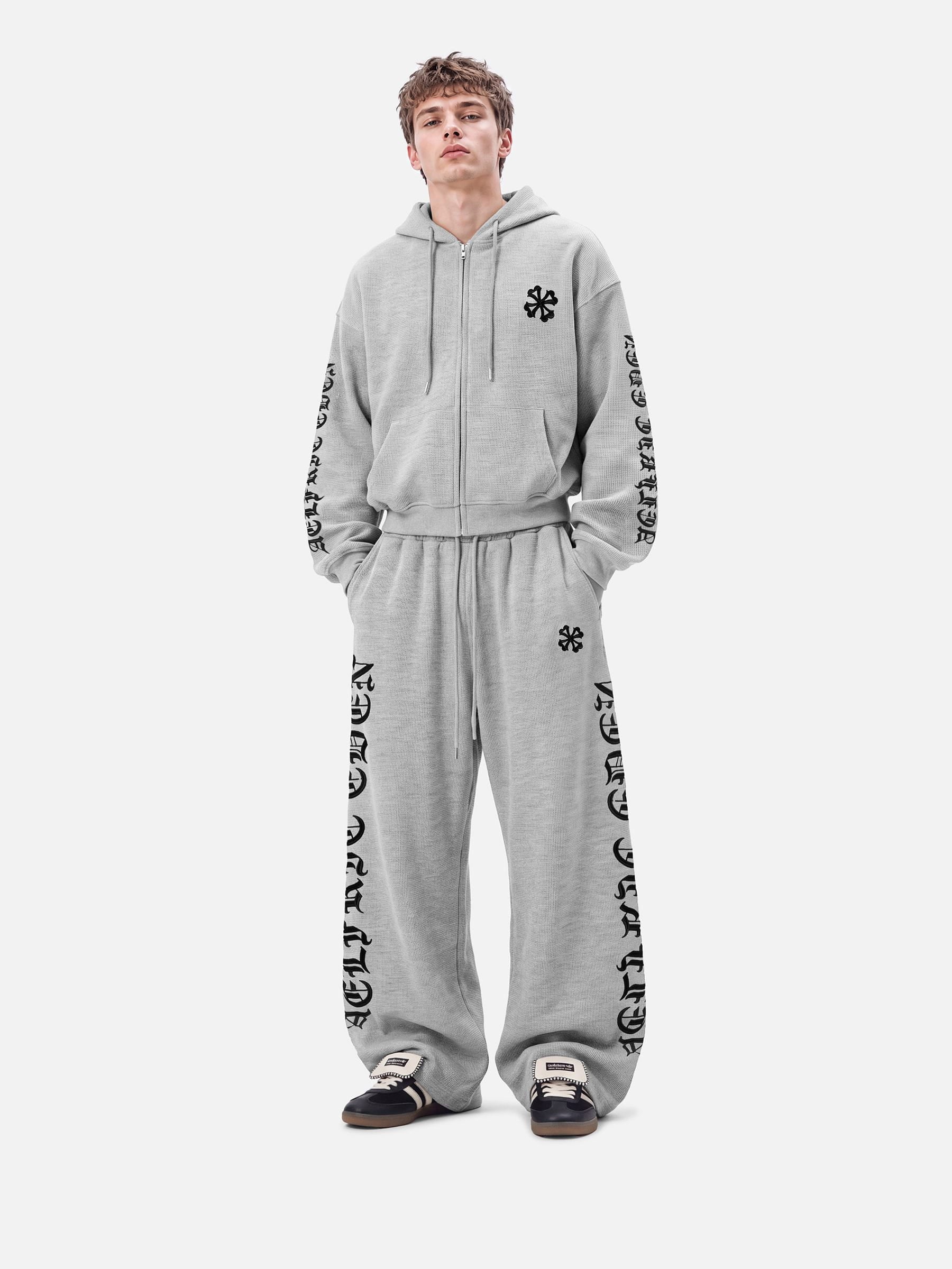 Aelfric Eden Boxy Waffle Zip Up Hoodie