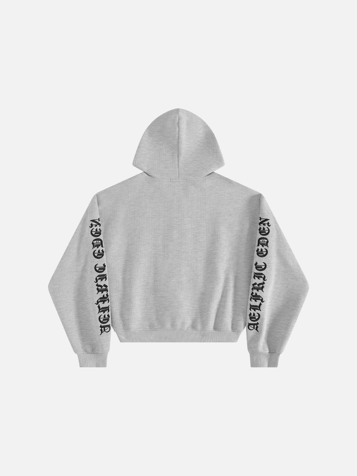 Aelfric Eden Boxy Waffle Zip Up Hoodie
