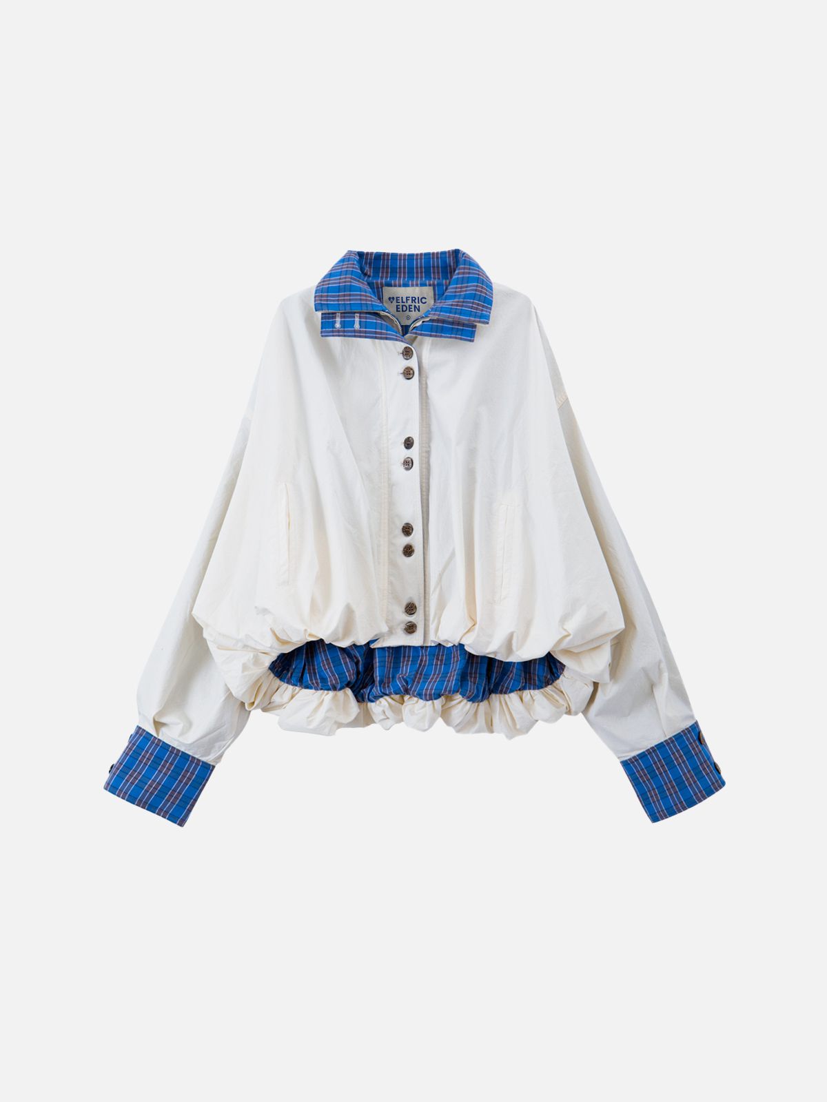 Aelfric Eden Bubble Hem Plaid Jacket